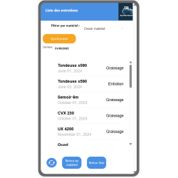 Abonnement, AgriMaintenance, l'application de suivi des matériels agricoles