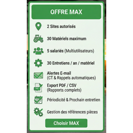 Offre Max Agrimaintenance.com